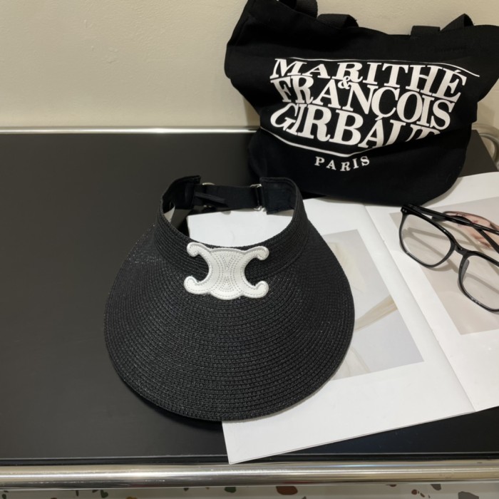 Celine Womens Hats Luxury Brand Design Celine Straw Visor Hat with Original Box Whatsapp 【+1-3239614486】