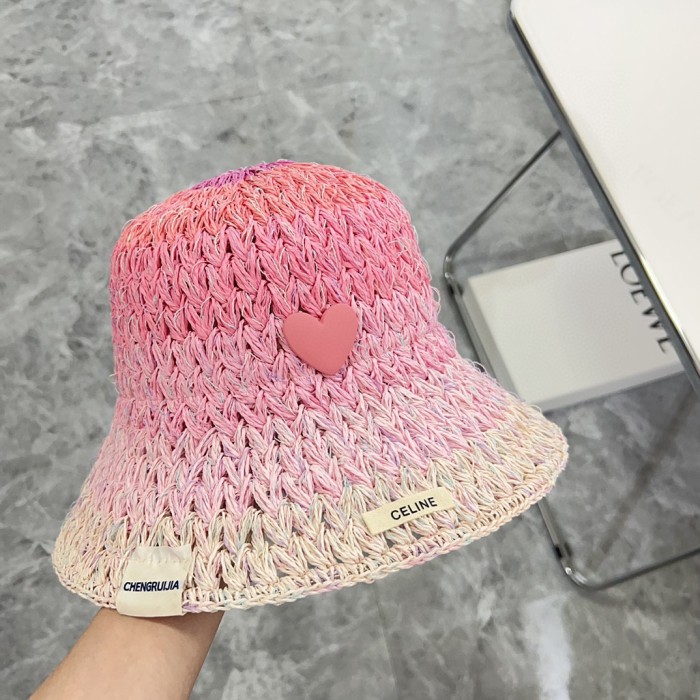 Celine Womens Hats Luxury Brand Design Celine Bucket Hat Straw Hat with Original Box Whatsapp 【+1-3239614486】