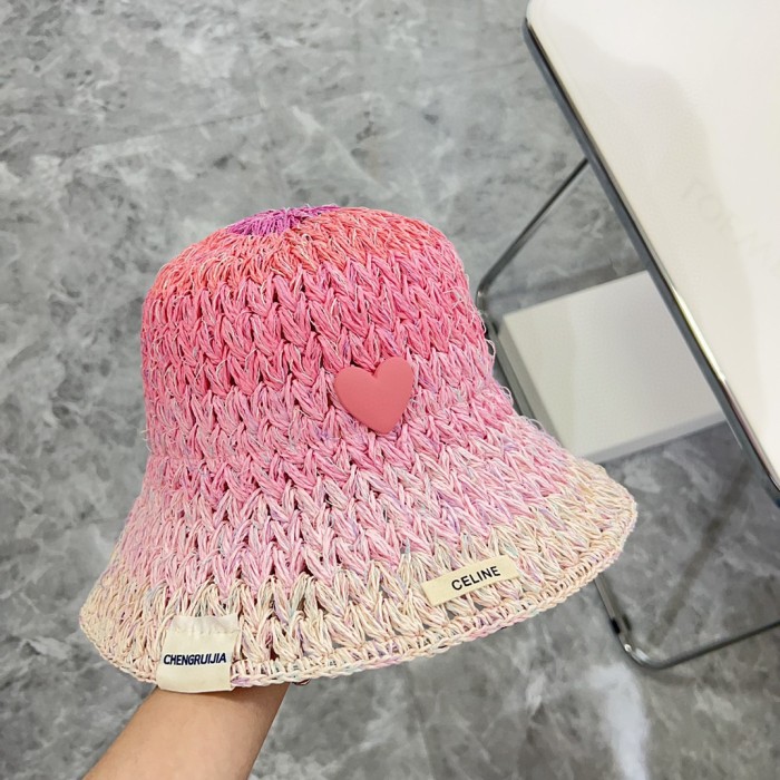 Celine Womens Hats Luxury Brand Design Celine Bucket Hat Straw Hat with Original Box Whatsapp 【+1-3239614486】
