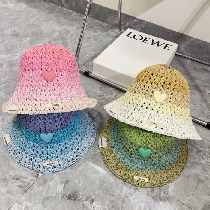 Celine Womens Hats Luxury Brand Design Celine Bucket Hat Straw Hat with Original Box Whatsapp 【+1-3239614486】