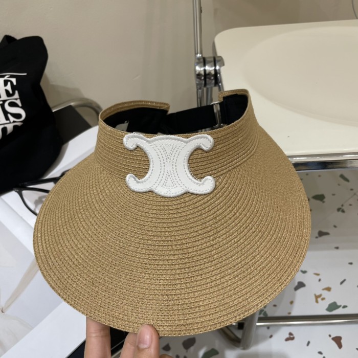 Celine Womens Hats Luxury Brand Design Celine Straw Visor Hat with Original Box Whatsapp 【+1-3239614486】