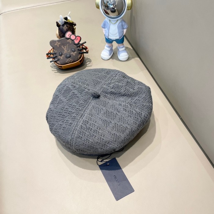 Prada Womens Hats Luxury Brand Design Prada Beret Hat with Original Box Whatsapp【+1-3239614486】