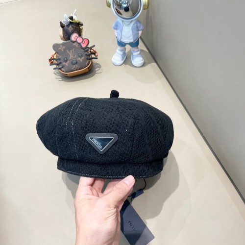 Prada Womens Hats Luxury Brand Design Prada Beret Hat with Original Box Whatsapp【+1-3239614486】