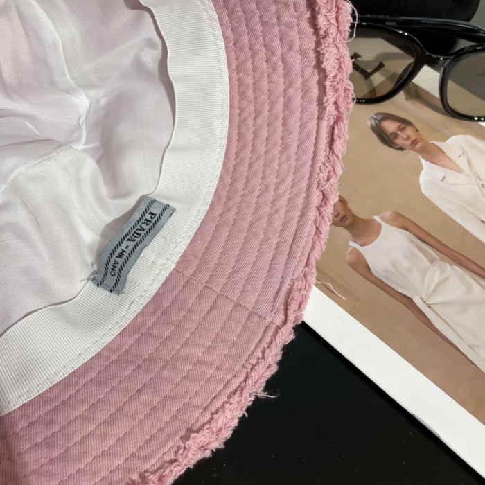 Prada Men Womens Hats Luxury Brand Design Prada Drill Bucket Hat with Original Box Whatsapp【+1-3239614486】