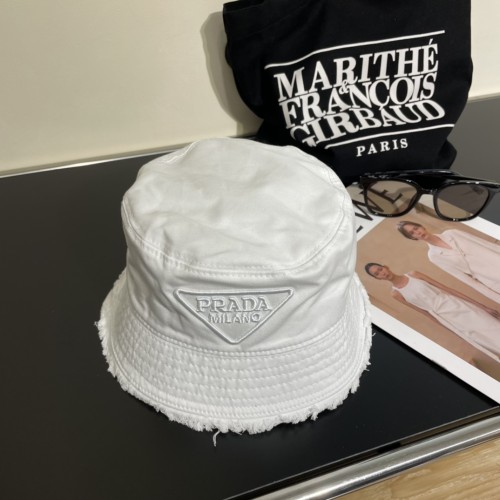 Prada Men Womens Hats Luxury Brand Design Prada Drill Bucket Hat with Original Box Whatsapp【+1-3239614486】
