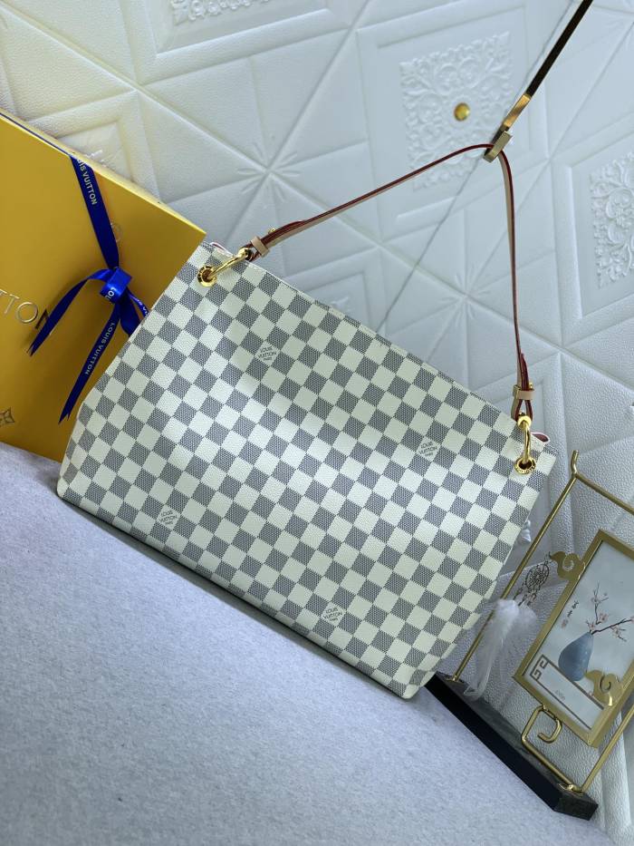Louis Vuitton Womens Bags Handbags Luxury Brand Fashion Design GRACEFUL MM M43701  Beige Monogram Canvas without Original Box