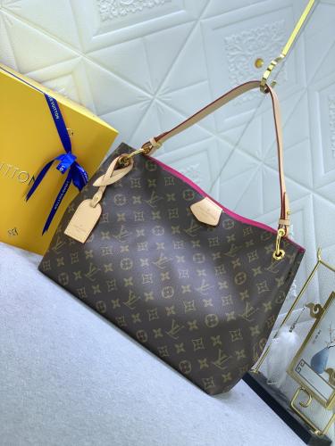 Louis Vuitton Womens Bags Handbags Luxury Brand Fashion Design GRACEFUL MM M43701  Beige Monogram Canvas without Original Box