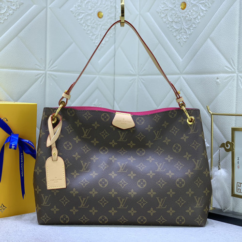 Louis Vuitton Womens Bags Handbags Luxury Brand Fashion Design GRACEFUL MM M43701  Beige Monogram Canvas without Original Box