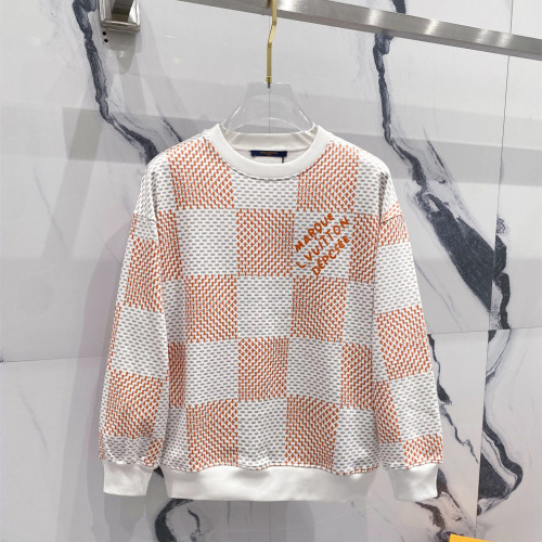Louis Vuitton Womens Mens Long Sleeve Sweatshirt Luxury Brand Mens Damier Cotton Sweatshirt Whatsapp【+1-3239614486】