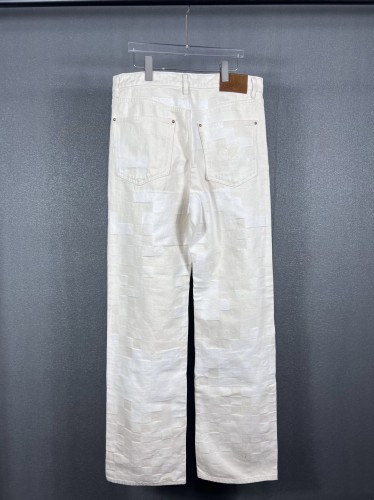 Louis Vuitton Luxury Brand Mens Pant Jeans Damoflage Jacquard Denim Skate Pants 1AFQGF Whatsapp 【+1-3239614486】