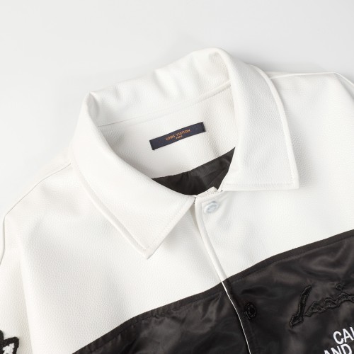 Louis Vuitton Men Womens Coat Jacket Luxury Brand Mens Jackets Leather And Nylon Blouson Top Quality Whatsapp【+1-3239614486】698