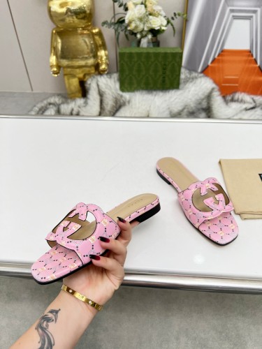 Gucci Womens Shoes Slippers Gucci WOMEN'S INTERLOCKING G CUT-OUT SANDAL Luxury Brand with Original Box 694451 US000 2535 Whatsapp 【+1-3239614486】
