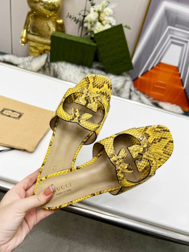 Gucci Womens Shoes Slippers Gucci WOMEN'S INTERLOCKING G CUT-OUT SANDAL Luxury Brand with Original Box 694451 US000 2535 Whatsapp 【+1-3239614486】