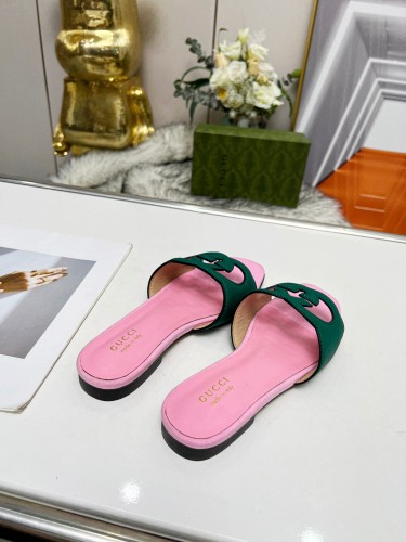 Gucci Womens Shoes Slippers Gucci WOMEN'S INTERLOCKING G CUT-OUT SANDAL Luxury Brand with Original Box 694451 US000 2535 Whatsapp 【+1-3239614486】