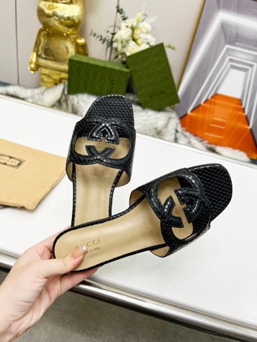 Gucci Womens Shoes Slippers Gucci WOMEN'S INTERLOCKING G CUT-OUT SANDAL Luxury Brand with Original Box 694451 US000 2535 Whatsapp 【+1-3239614486】