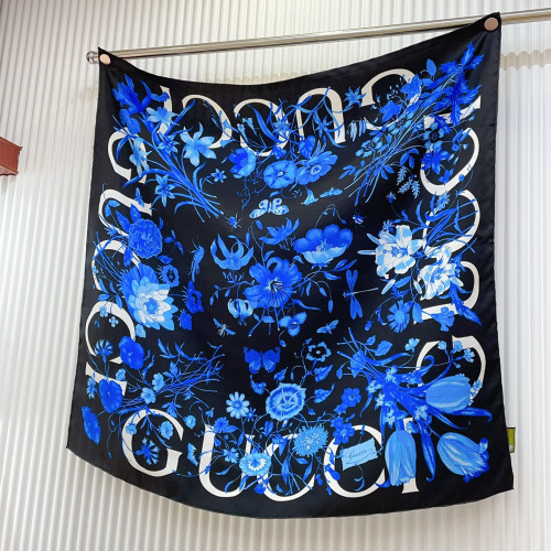Gucci Scarves Womens Fashion Scarf FLORAL GUCCI PRINT SILK CARRÉ with Original Box Whatsapp【+1-3239614486】