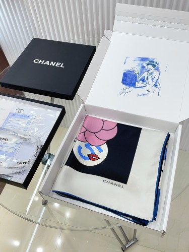 Chanel Scarves Womens Fashion Scarf with Original Box Whatsapp【+1-3239614486】