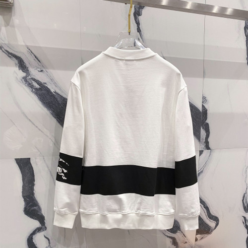 Burberry Womens Mens Sweatshirt Luxury Brand Mens EKD Stripe Cotton Sweatshirt Whatsapp【+1-3239614486】