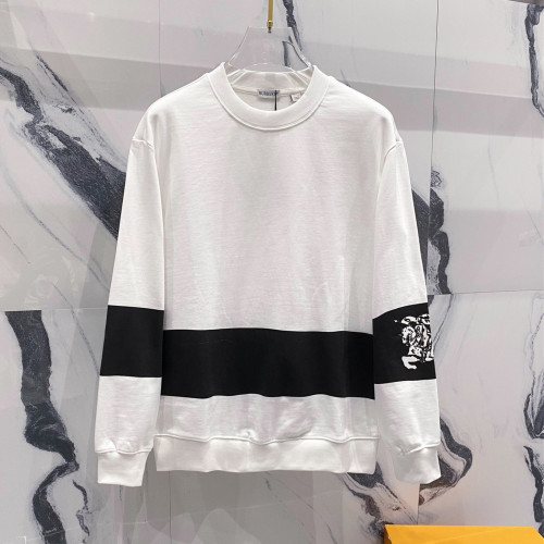 Burberry Womens Mens Sweatshirt Luxury Brand Mens EKD Stripe Cotton Sweatshirt Whatsapp【+1-3239614486】