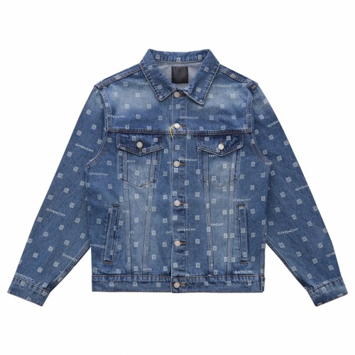 Givenchy Womens Mens Coat Luxury Brand Mens Denim Jacket with Original Box Whatsapp【+1-3239614486】