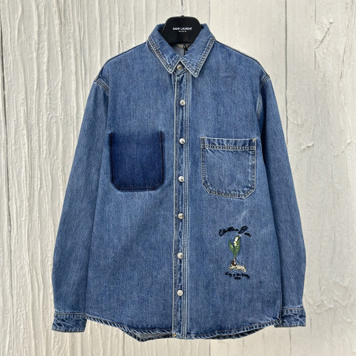 Dior Men Womens Coat Luxury Brand Mens Denim Jacket Lily of the Valley Overshirt 493D493AY552_C588 Top Quality Whatsapp【+1-3239614486】