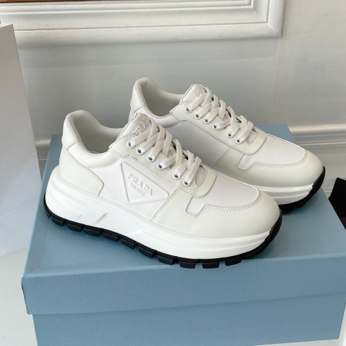 Prada Mens Shoes Casual Luxury Brand Breathable Sneakers with Original Box Downtown leather sneakers 2EE364_3LKG_F098Z with Original Box Whatsapp【+1-3239614486】