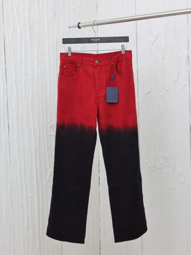 Louis Vuitton Luxury Brand Women Mens Pant Jeans Embroidered Denim Pants 1AFAD2 Whatsapp 【+1-3239614486】