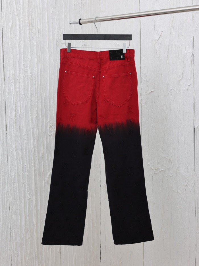 Louis Vuitton Luxury Brand Women Mens Pant Jeans Embroidered Denim Pants 1AFAD2 Whatsapp 【+1-3239614486】