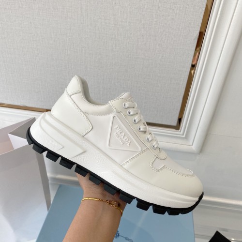 Prada Mens Shoes Casual Luxury Brand Breathable Sneakers with Original Box Downtown leather sneakers 2EE364_3LKG_F098Z with Original Box Whatsapp【+1-3239614486】