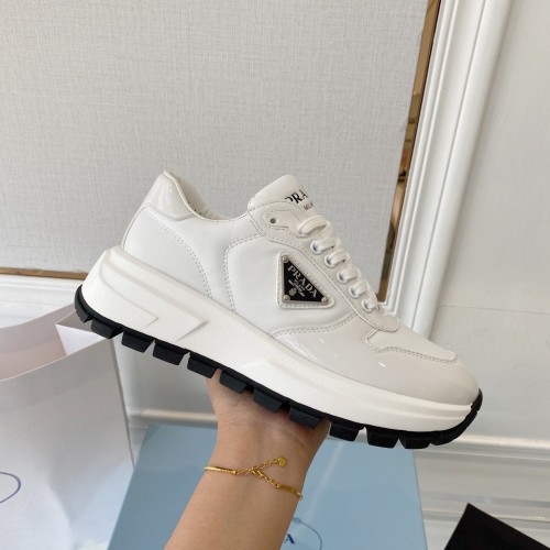 Prada Mens Shoes Casual Luxury Brand Breathable Sneakers with Original Box Downtown leather sneakers 2EE364_3LKG_F098Z with Original Box Whatsapp【+1-3239614486】