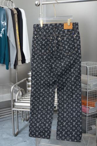 Louis Vuitton Luxury Brand Women Mens Pant Jeans Monogram Jacquard Denim Skate Pants 1AFX30 Whatsapp 【+1-3239614486】
