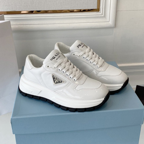 Prada Mens Shoes Casual Luxury Brand Breathable Sneakers with Original Box Downtown leather sneakers 2EE364_3LKG_F098Z with Original Box Whatsapp【+1-3239614486】