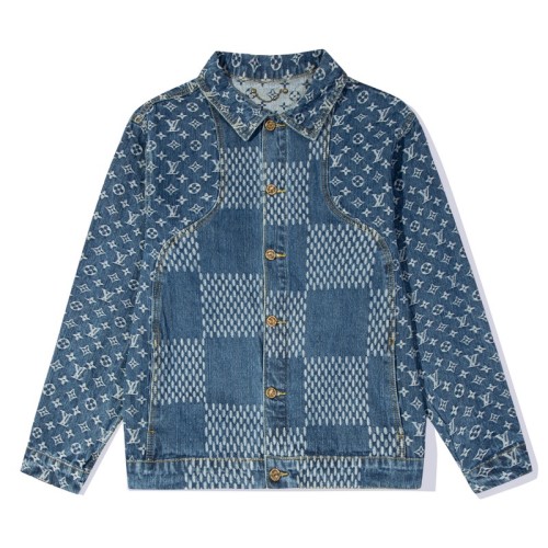 Louis Vuitton Men Womens Jackets Denim Coat Luxury Brand Mens LV Nigo Human Virgil Jackets Top Quality Whatsapp【+1-3239614486】