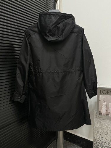 Prada Womens Trench Coat Jacket Luxury Brand Womens Jackets Top Quality Whatsapp【+1-3239614486】