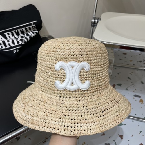 Celine Womens Hats Luxury Brand Design Celine Bucket Hat Straw Hat with Original Box Whatsapp 【+1-3239614486】