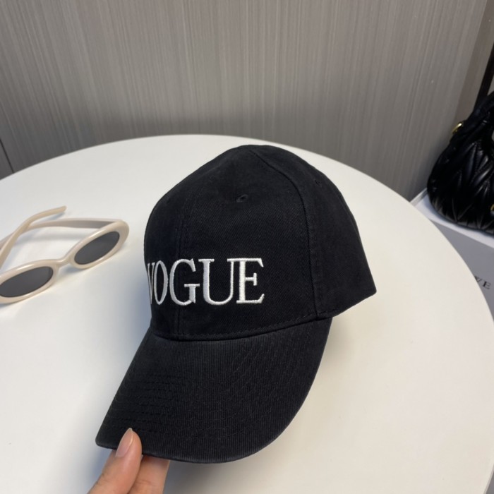 Balenciaga Mens Womens Hats Luxury Brand Design Balenciaga Baseball Hat VOGUE CAP IN BLACK FADED 8139804D6B51041 with Original Box Whatsapp 【+1-3239614486】