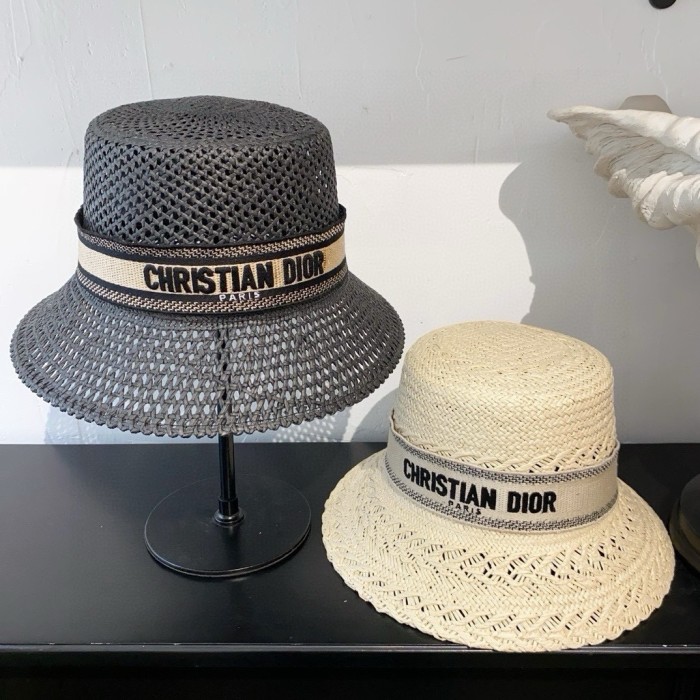 Dior Womens Bucket Hat Straw Hat Luxury Brand Design Dior Cap with Original Box Whatsapp 【+1-3239614486】