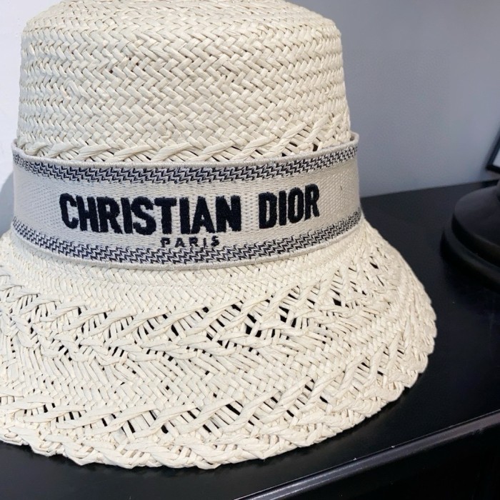 Dior Womens Bucket Hat Straw Hat Luxury Brand Design Dior Cap with Original Box Whatsapp 【+1-3239614486】