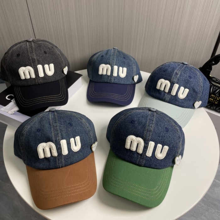 Miumiu Womens Mens Cap Baseball Hat Luxury Brand with Original Box Whatsapp 【+1-3239614486】