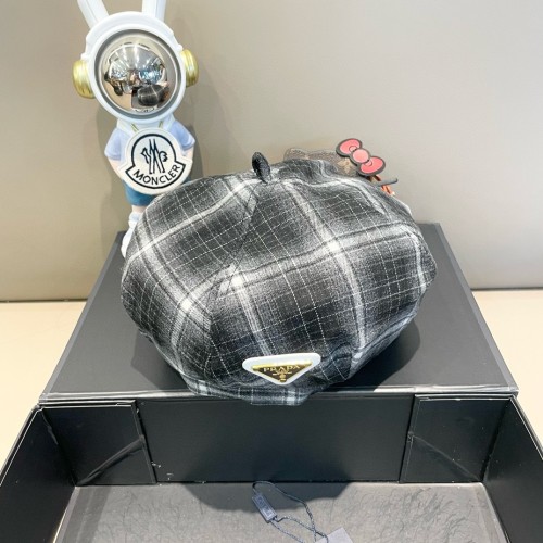 Prada Womens Hats Luxury Brand Design Prada Beret Hat with Original Box Whatsapp【+1-3239614486】