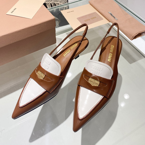 MiuMiu Womens Shoes Slippers Slides Summer Design Luxury Brand Genuine Leather Shoes with Original Box Whatsapp 【+1-3239614486】