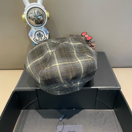 Prada Womens Hats Luxury Brand Design Prada Beret Hat with Original Box Whatsapp【+1-3239614486】