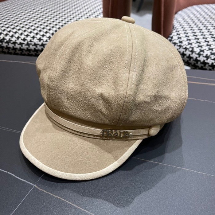 Prada Womens Hats Luxury Brand Design Prada Beret Hat with Original Box Whatsapp【+1-3239614486】