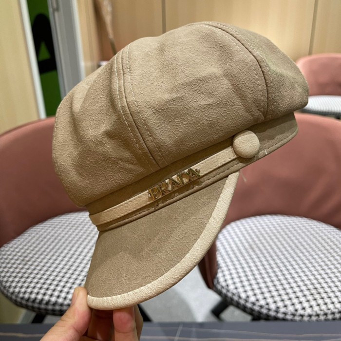 Prada Womens Hats Luxury Brand Design Prada Beret Hat with Original Box Whatsapp【+1-3239614486】