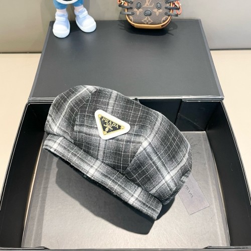 Prada Womens Hats Luxury Brand Design Prada Beret Hat with Original Box Whatsapp【+1-3239614486】