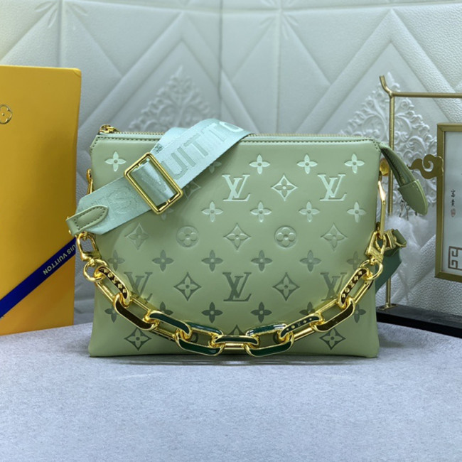 Louis Vuitton Womens Bags Messenger Shoulder Bags Luxury Brand COUSSIN MM M20771 with Original Box Monogram Canvas