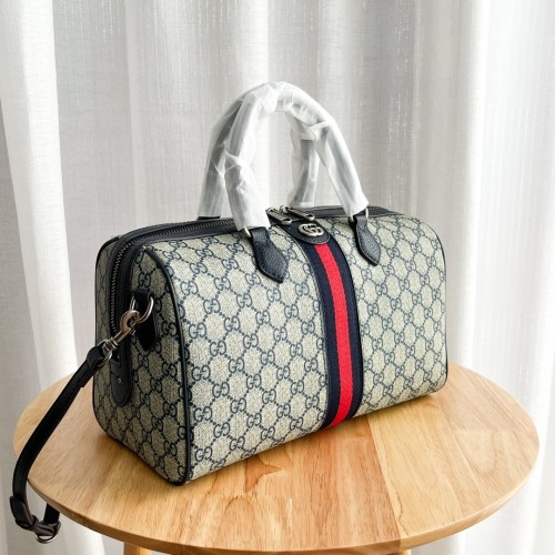 Gucci Womens Bags Handbags Shoulder Messenger Bags Luxury Brand Ophidia medium top handle bag in beige with Original Box 77206596IWG8745