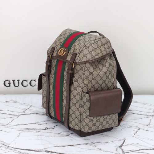 Gucci Womens Bags Backpacks Luxury Brand Gucci GG Supreme Ophidia Medium Backpack With Straps Whatsapp 【+1-3239614486】