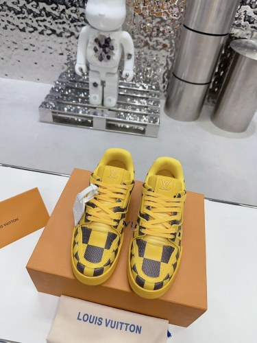 Louis Vuitton Mens Shoes Fashion Sneakers Design Luxury Brand LV TRAINER SNEAKER 1ABLVV Mix of materials with Original Box 1ABLUR Whatsapp 【+1-3239614486】