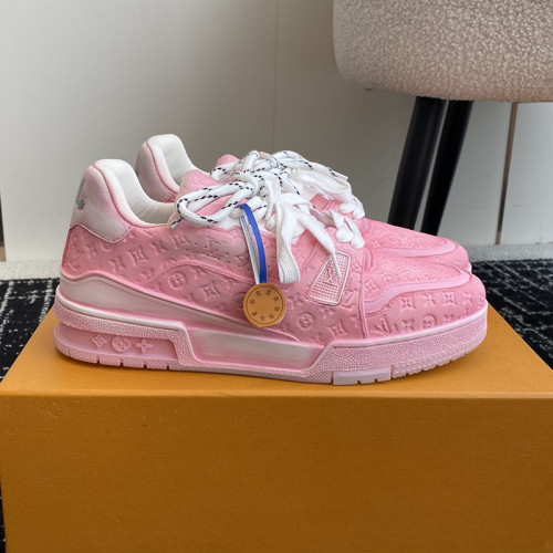 Louis Vuitton Mens Shoes Fashion Sneakers Design Luxury Brand LV TRAINER SNEAKER 1ABLVV Mix of materials with Original Box 1ABLUR Whatsapp 【+1-3239614486】